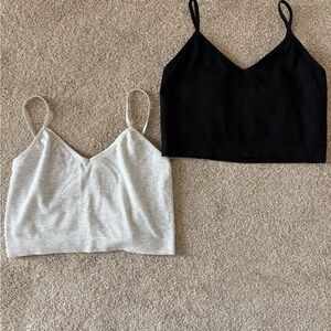 Primark Black and White Camisole Crop Tops